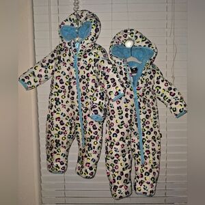 Spyder Blue and Multicolor Baby Snowsuit